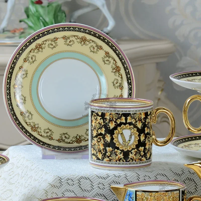 European-Style Coffee Set Overglazed Color Figure Bone China Tea Set British Afternoon Tea Ceramic Coffee Cup Coffee