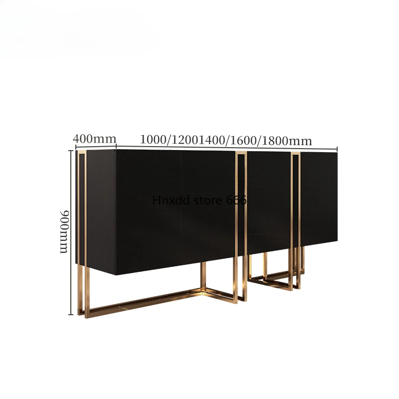 New Chinese Style Light Luxury Lobby Curio Cabinet Living Room Partition Locker Solid Wood Sideboard