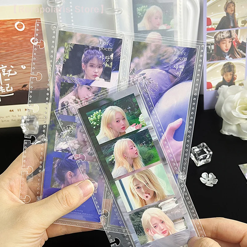 [cc]10/20Sheets Pockets Transparent Photo Album Binder For 3 Inch 3.5 Inch Postcard Photo Book Photocard Holder
