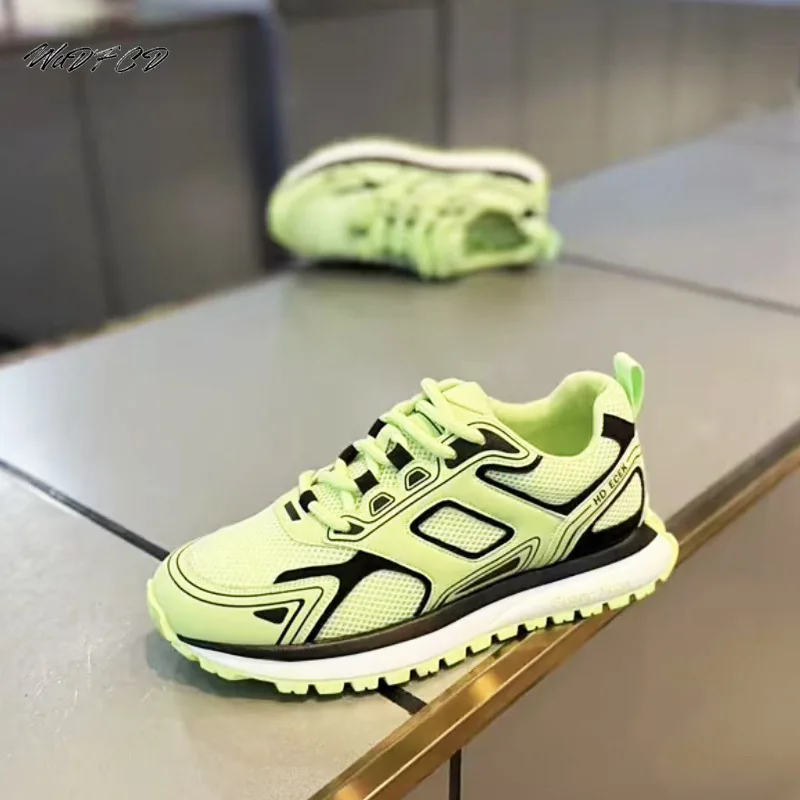 

Массивные кроссовки, мужские дизайнерские кроссовки в стиле ретро, модные повседневные кроссовки из кожаной ткани, дышащие кроссовки на увеличенной платформе