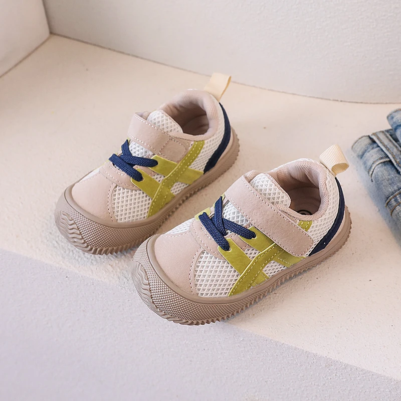 Children\'s Baby Sports Sandals Summer Mesh Boys Girls Little White Shoes Soft Non-slip Baby Sandals Kid Single Mesh Shoes