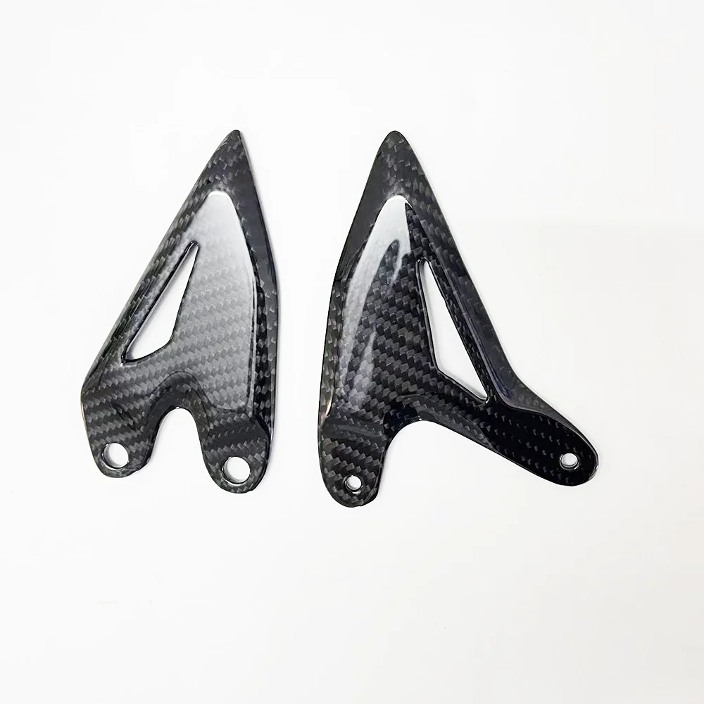 Nuovo Per Kawasaki Ninja 500 2024- Pedali Del Motociclo In Fibra di Carbonio Set Ruota Posteriore Accessori Tallone Protezioni