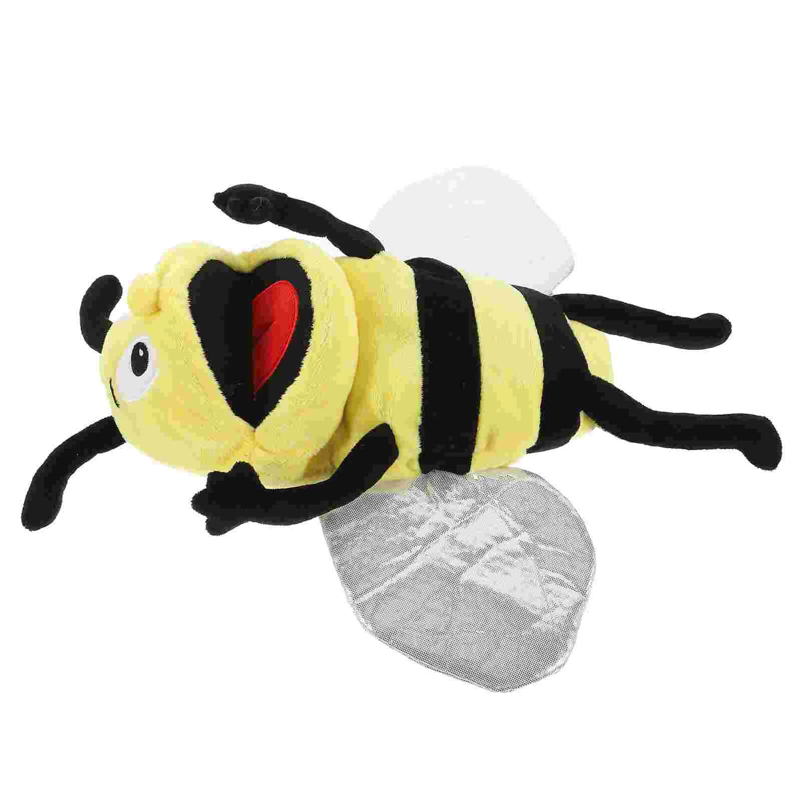 

Bee Hand Puppet Plush Puppets Animal Finger to Small Interactive Story Telling Cosplay