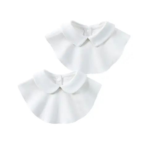 Boy Girl Detachable Lapel Shirt Collar Kid Fake Collar Decoration Cotton White False Peter Pan Collar Blouse Neckwear 1-10T