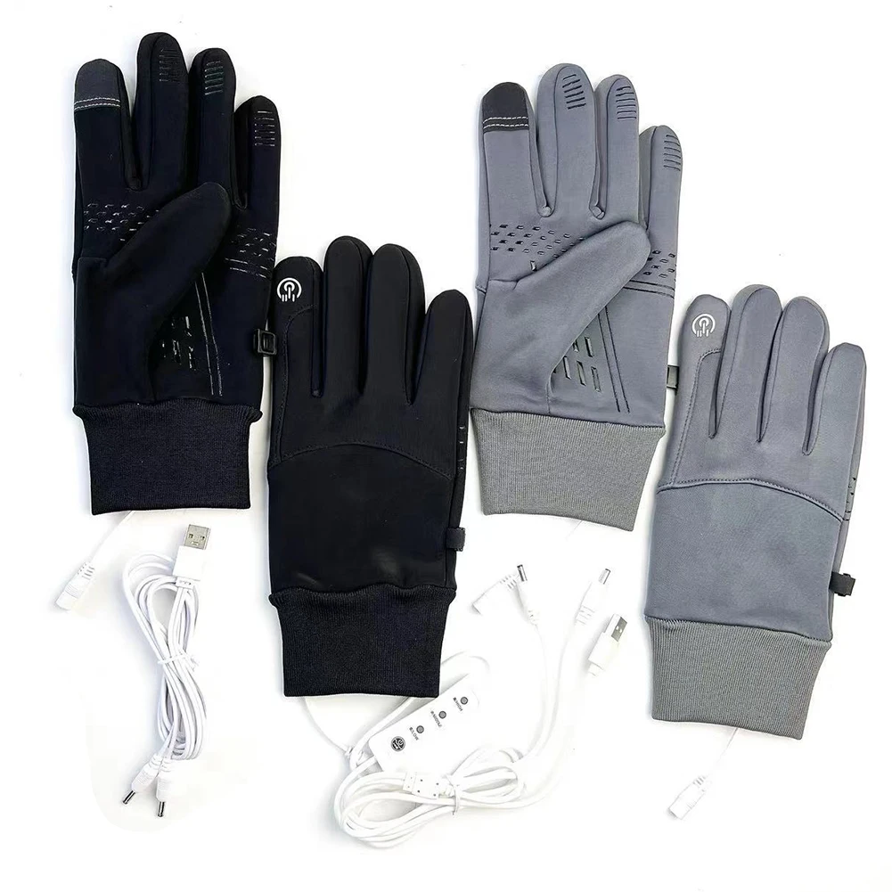 Gants chauffants USB métropolitains, imperméables, électriques, thermiques, écran tactile, extérieur, hiver