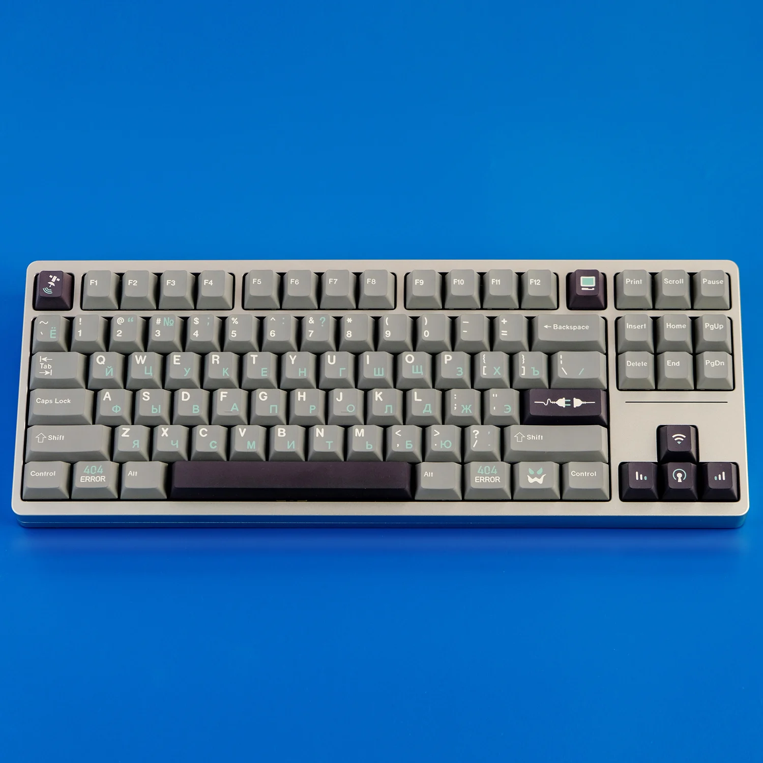 120 مفاتيح 404 أغطية مفاتيح Cherry الشخصي الإنجليزية الروسية Keycap PBT صبغ التسامي الميكانيكية لوحة المفاتيح Keycap ل MX التبديل 61/64/68