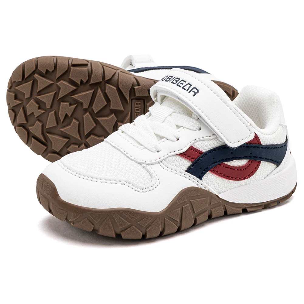HOBIBEAR Wander-Sneaker für Kleinkinder mit breiter Zehenbox, Kunstleder-Mesh-Gehschuhe, Trekking-Outdoor-Laufschuhe mit Klettverschluss – Detail 2