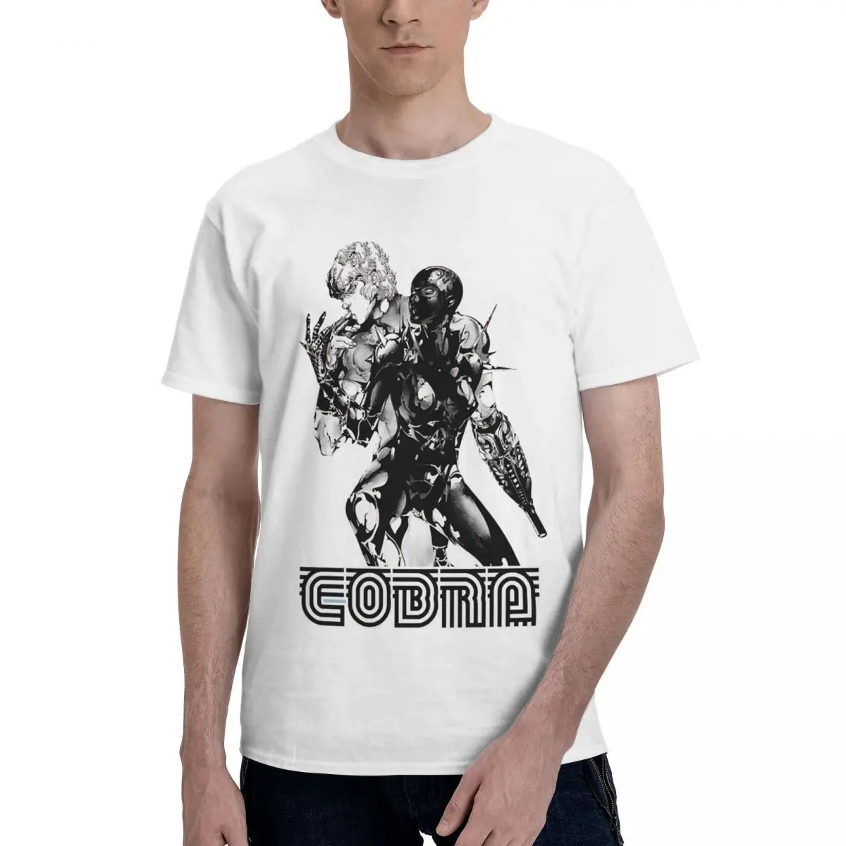 Cobra Lady Armaroid Space Adventure Cobra Men Tshirt 100% Cotton Male Tops Printed Short Sleeve