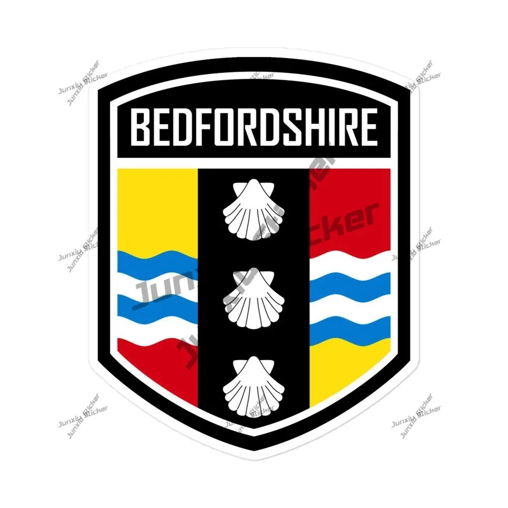 

Bedfordshire County England Flag Emblem Stickers Decoration Accessory Voiture Course Pvc Boat Accessories Style For Car Sticker