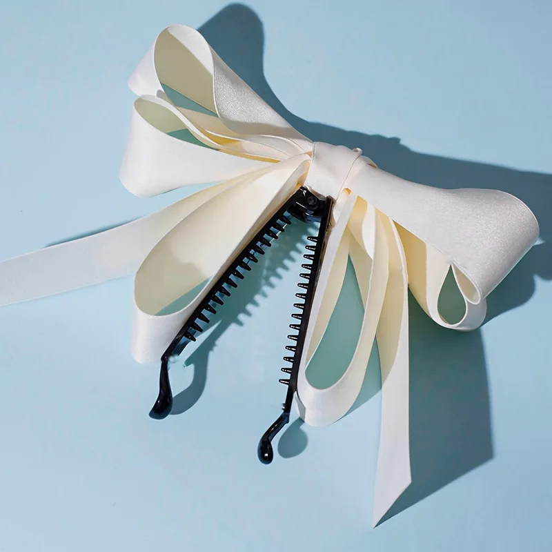 عبوتان، متوفرة بلونين، مشابك شعر أنيقة على شكل فيونكة مناسبة للمناسبات الرسمية والملابس غير الرسمية - مشابك شعر عصرية ومتعددة الاستخدامات مناسبة لتسريحات الشعر المضفرة والكعك والذيل الحصان والأعلى