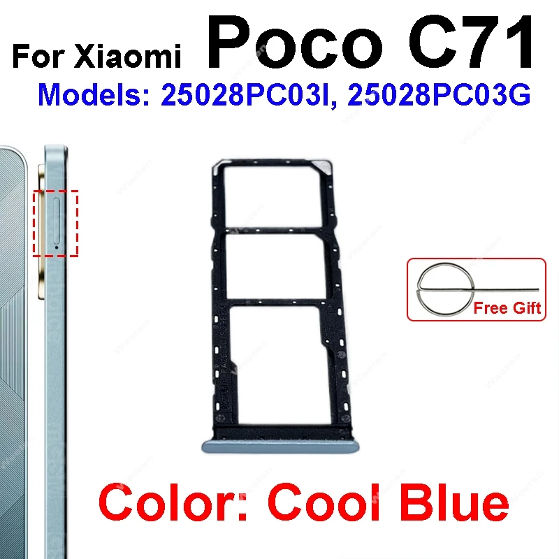 سيم بطاقة صينية المقبس حامل ل Xiaomi Poco C71 C75 C85 4G سيم قارئ فتحة للبطاقات SIM بطاقة موصل محول الكابلات المرنة #3