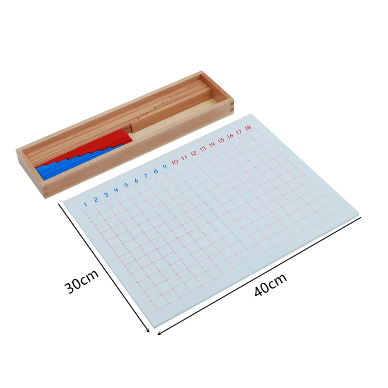 Juego de tablero de tira de resta Montessori, juguetes educativos de matemáticas, mesas de herramientas de aprendizaje aritmético, material didáctico de matemáticas