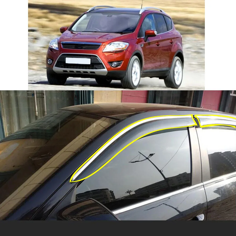 

Sticker Plastic Window Glass Wind Visor Rain/Sun Guard Vent For Ford Kuga Escape 2004 2005 2006 2007 2008 2009 2010 2011 2012