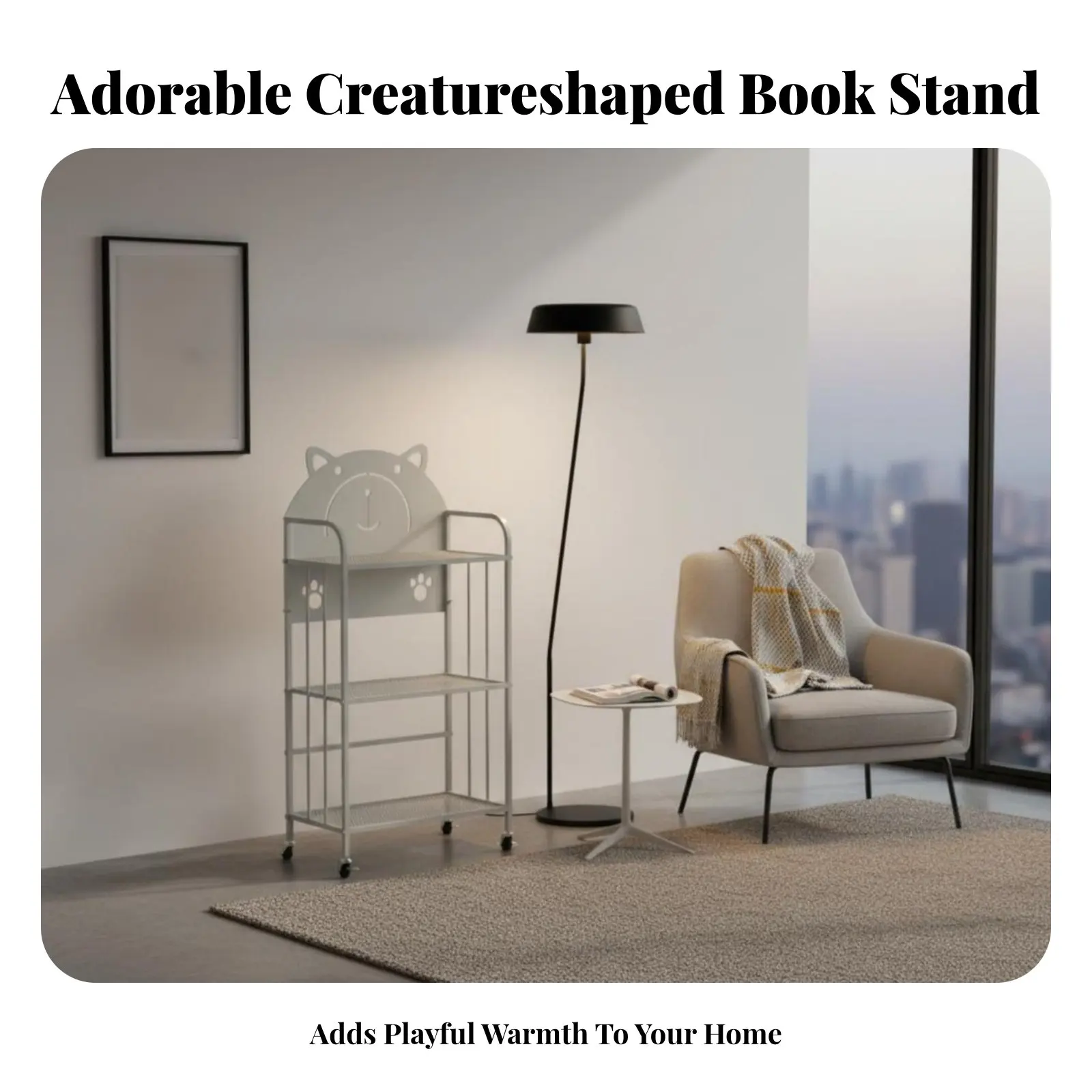 

Передвижная тумба-органайзер на колесиках с тематикой милых зверушек, экономит место, легко собирается, для офисных работников