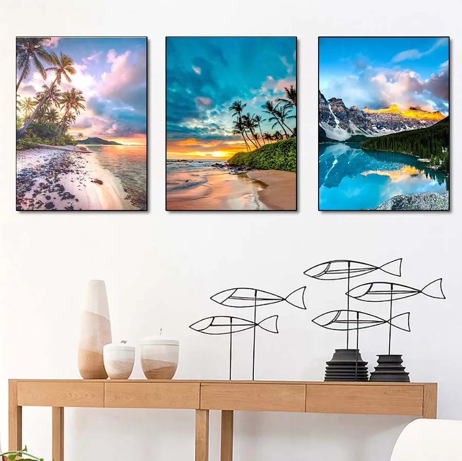 YOUQU Landscape Diamond Painting DIY Beach Sunset Diamond Embroidery Cross Stitch Mosaic Picture 5D Home Decoration Art Gift