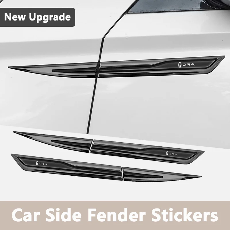Car Door Fender Side Blade Badge Car Body Protective car Metal Sticker For Greatwall Ora Good Cat GT Lightning Cat Ballet Cat