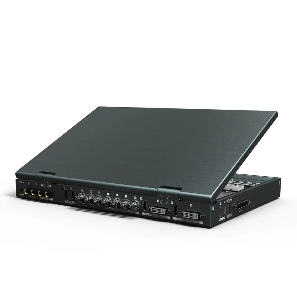 AVMATRIX PVS0615U 6 CH Multi-Format Streaming Switcher with 15.6 inch Screen Capture For Streaming,Audio Mixer/T-Bar Transition