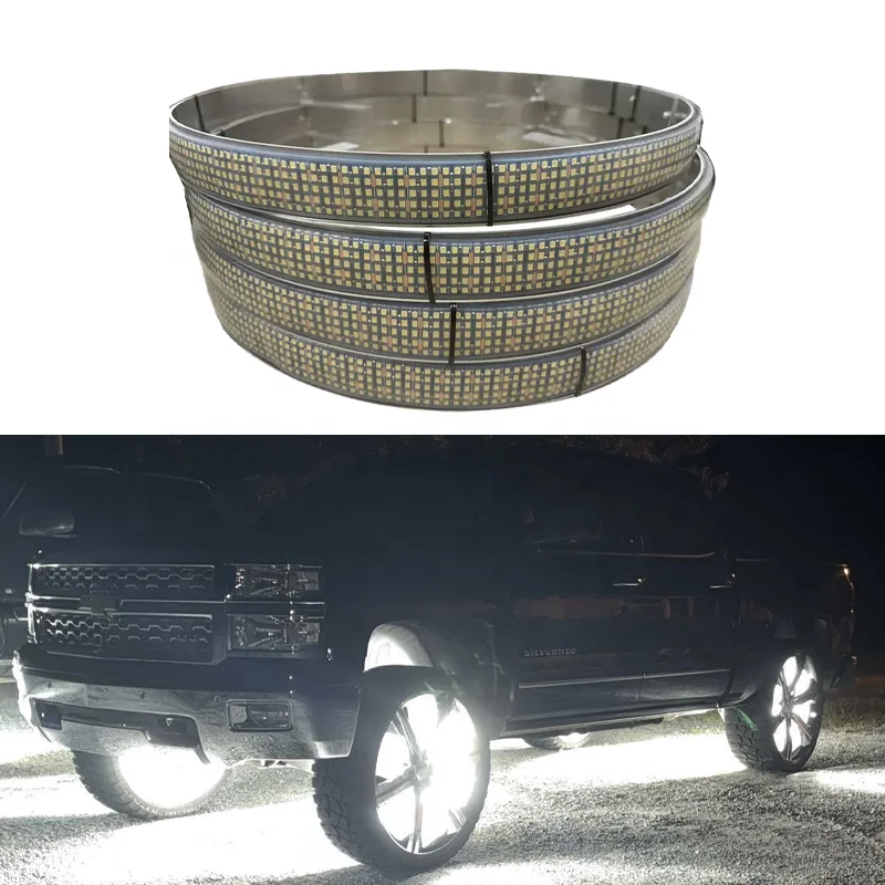 

JINXIN New 5-Row Switchback Wheel Lights Amber and White LED Turn Signals for Truck Off-Road ATV SUV 12V Tuning Lightings