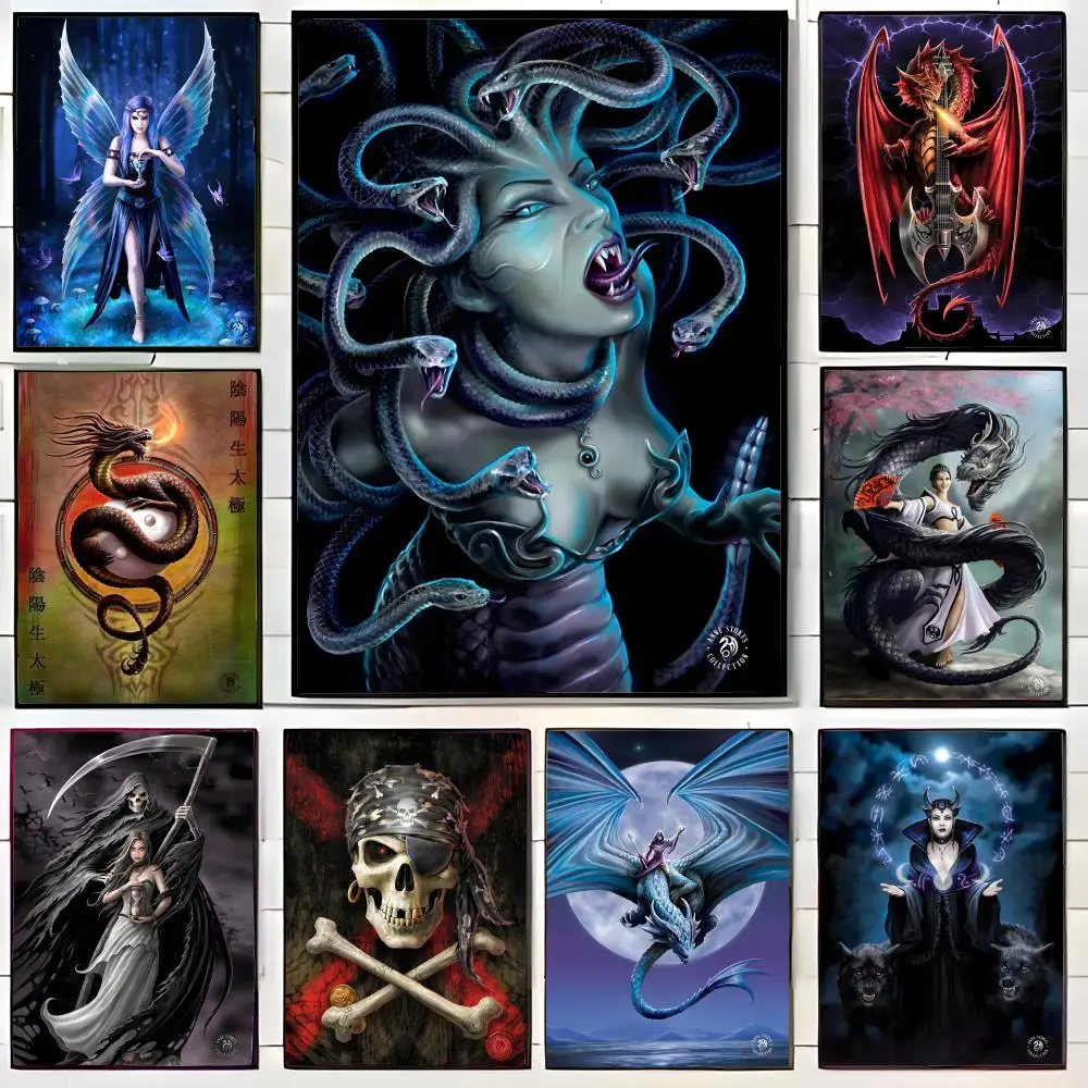 Fantasy Anime Art A-Anne S-Stokes Poster, Wandkunstdruck, Poster, dekoratives Wandbild, Heimdekoration, Geschenk, ungerahmt
