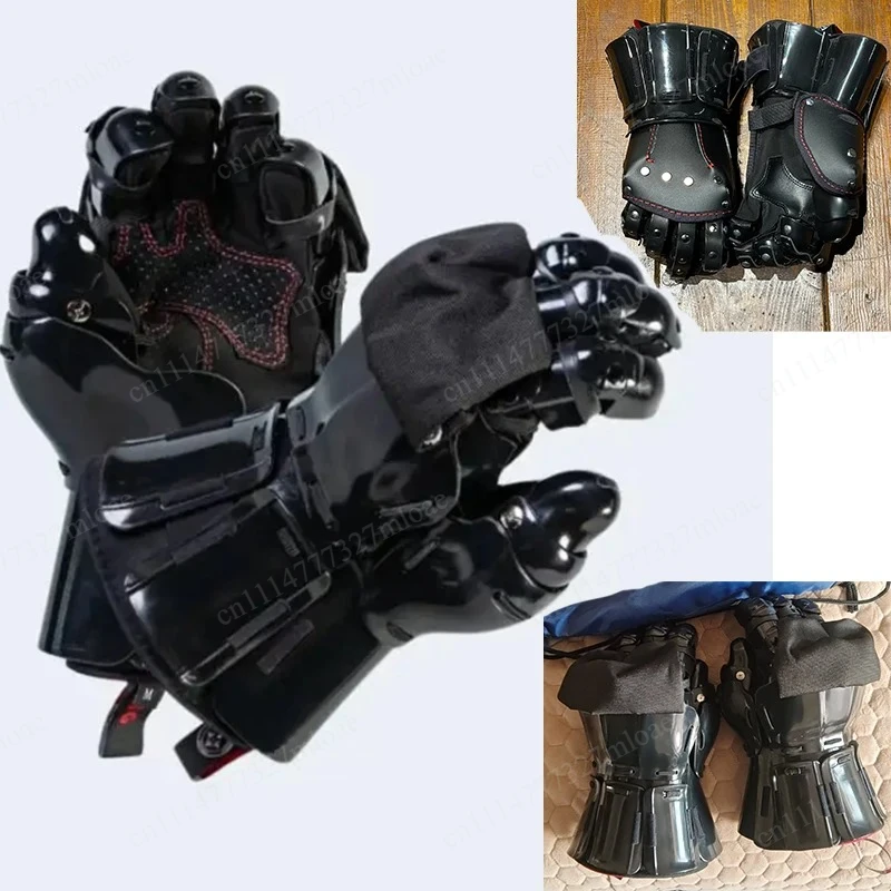 New version of 1 pair of safety equipment gloves HEMA Soldier Strike Steel Sword Practice Five Finger Gloves