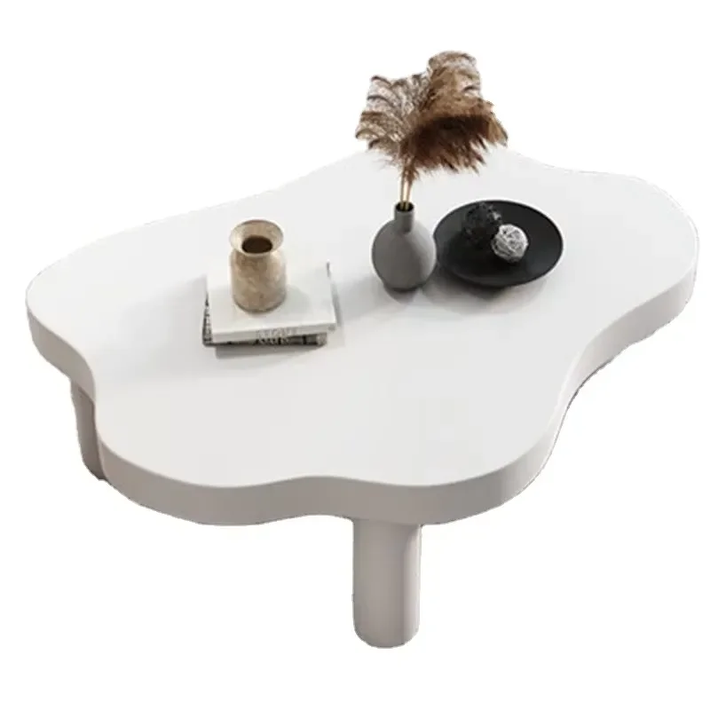 Cream Wind Cloud Table Living Room Small Apartment Solid Wood Table Balcony Special Shaped Table