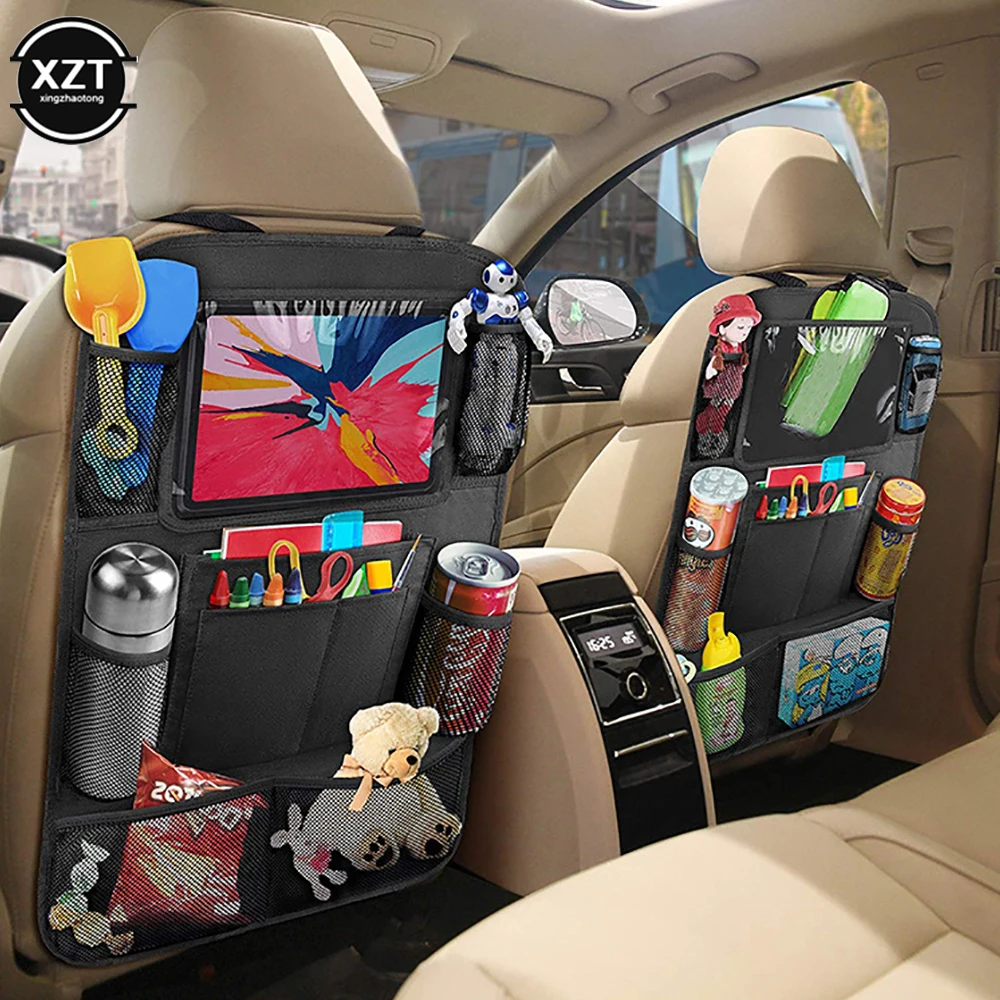 

Car Backseat Organizer with Touch Screen Tablet Holder Auto Storage Pockets Cover Car Seat Back Protectors Car Accessories