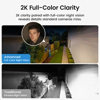 Dekco 3MP Solar Camera System 4 Cams Kit 5000mAh Battery Wireless 360° PTZ Surveillance Wifi Camera Set Support Alex 2-way Audio 5