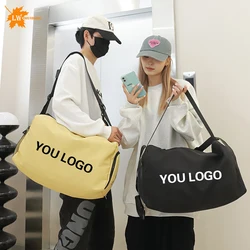 Dry Wet Separation Luggage Bag Custom Logo Independent Shoe Compartment Waterproof Sports Bag Waterproof Gym Bag Printed Name