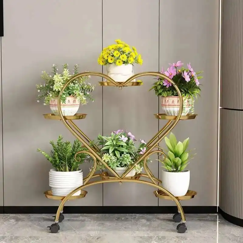 

Accessories Aesthetics Flower Rack Organizer Indoor Living Room Balcony Flower Rack Simple Plantenrek Furniture
