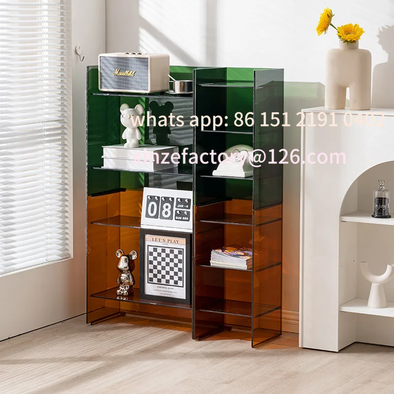 

Customizable Modern Minimalist Living Room Sofa Sideboard Storage Cabinet Floor Storage Cabinet Bathroom Shelf Transparent
