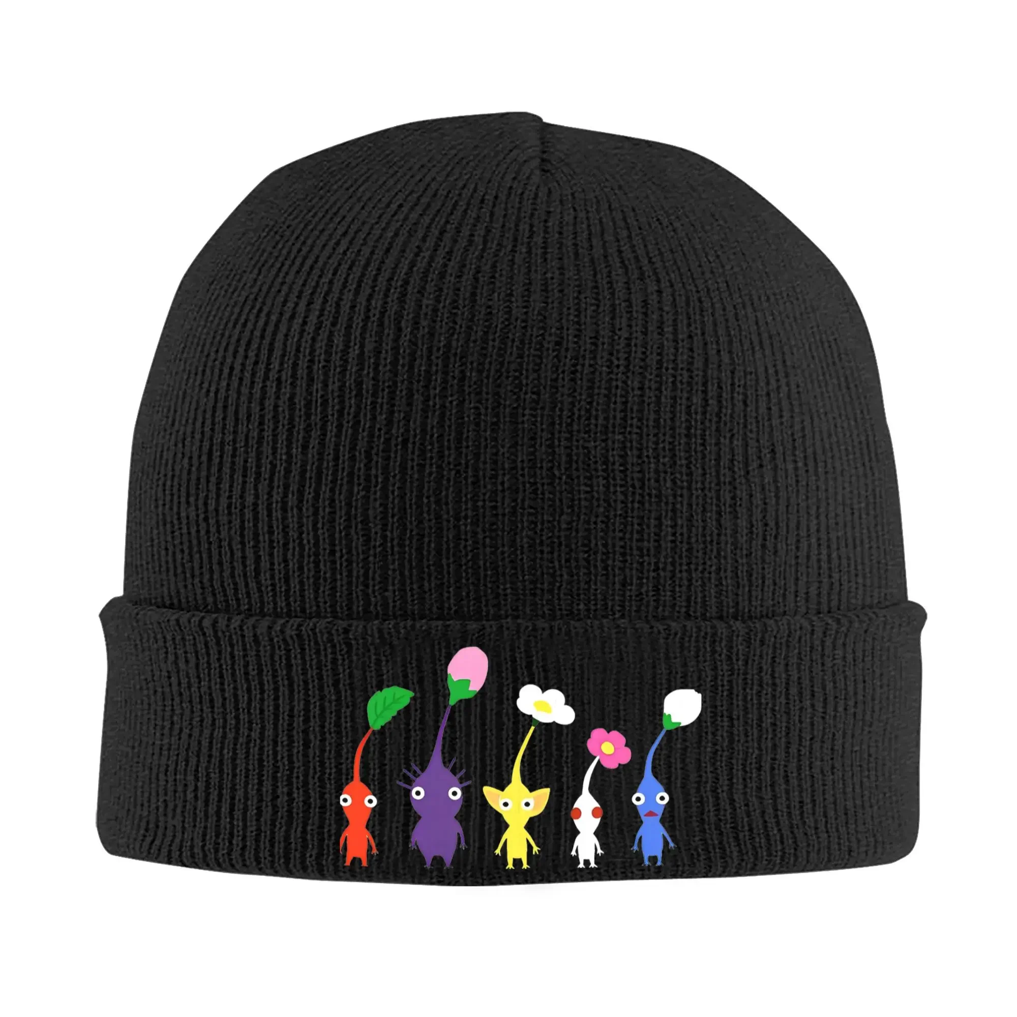 Cute Pikmin Pattern Slouchy Beanie Knit Skull Cap For Men Women  Winter Bonnet Hats