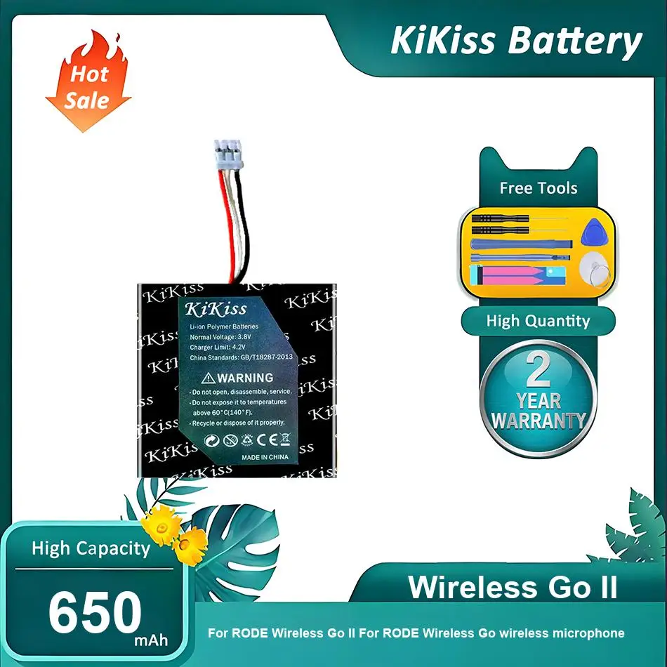 

Аккумулятор для мобильного телефона Wireless Go II, для RODE Wireless Go II, для беспроводного микрофона RODE Wireless Go, новые батареи, с инструментами для установки.