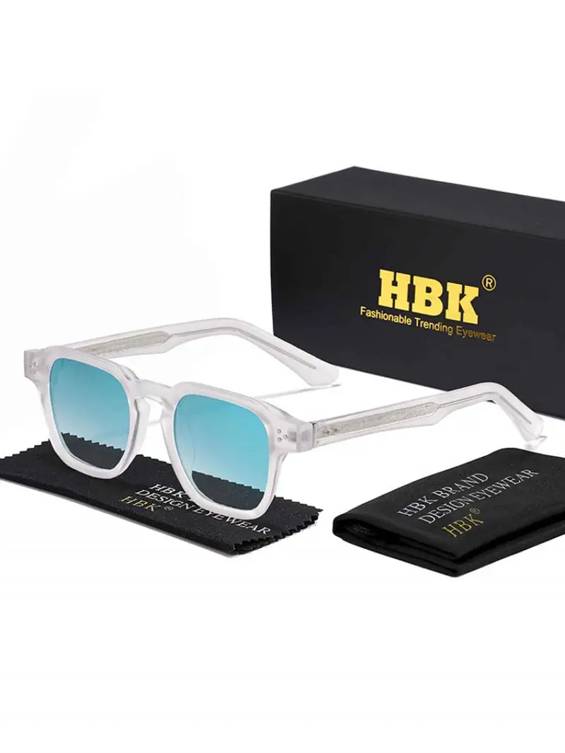 HBK Fashion Square Herren-Sonnenbrille Damen-Sonnenbrille mit Core-Einsatz-Bügel Luxusmarke Sonnenbrillen für Reisen, Strand, Party, Festival, Geschenke – Detail 20