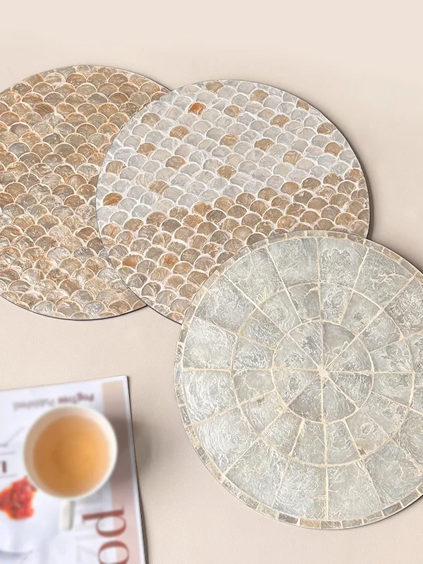 

American Sle Heat Resistant Dining Mat round ell Creative Storage Home Living Room Coffee Western Dining Pad Luxury Vinta...