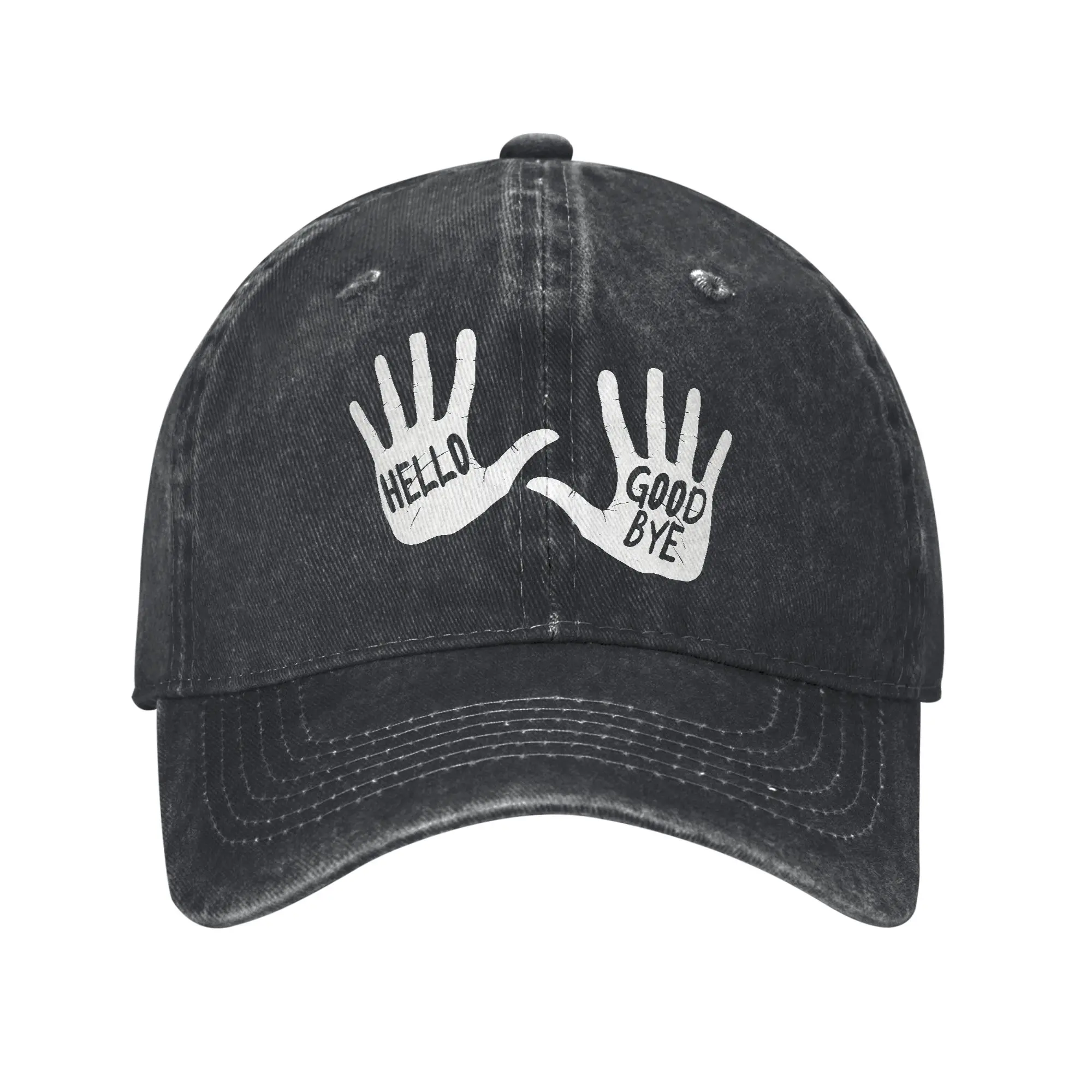 Custom Punk Unisex Hello Goodbye Klaus Cowboy Hat Adult The Umbrella Academy Tv Show Adjustable Dad Hat Men Women Outdoor