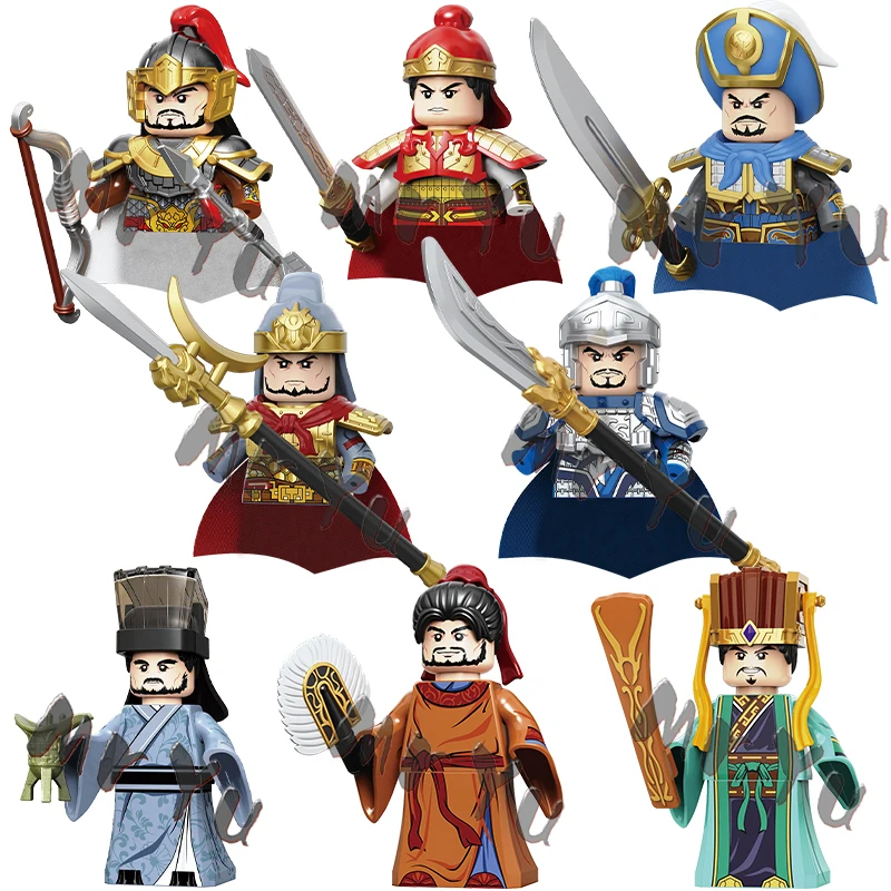 New Chinese Three Kingdoms Minifigure Generals Longsword Machete Models Kids Toys Building Blocks Gift Boys Girls Juguetes 20369