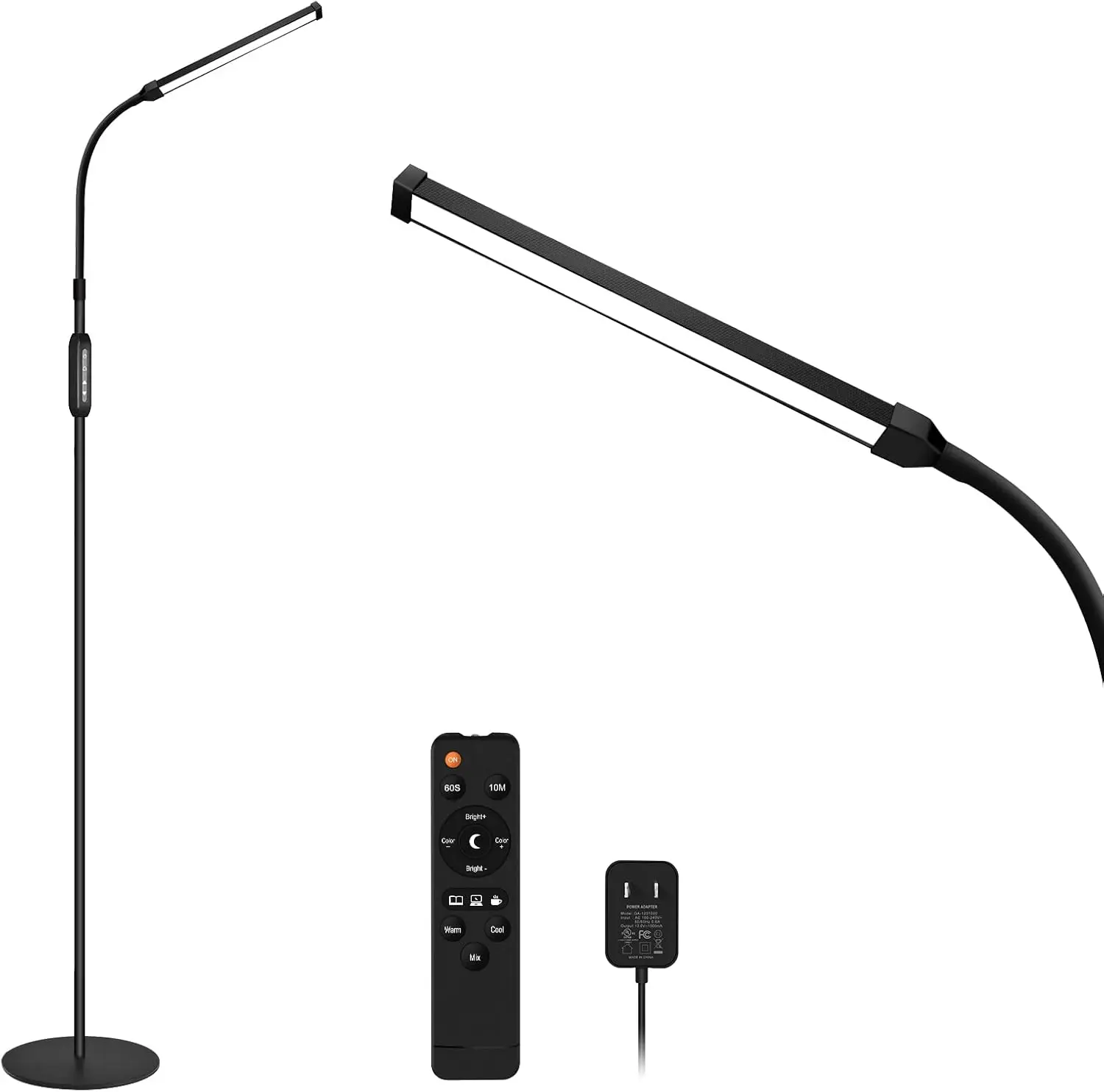 

Bright LED Floor Lamp Adjustable Gooseneck Standing Eyelash Light for Eyelash Extensions tattooing Light Reading lamp