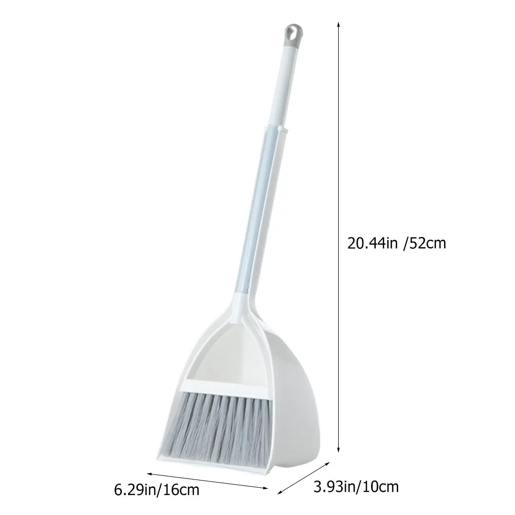 1/2 Set Pretend Play Kids Small Broom Plastic Dustpan Housekeeping Helper Toys Toddlers Soft Fur Broom Dustpan Set Cleaning