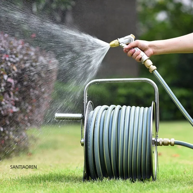 

2025 New Heavy Duty Durable Metal Garden Hose Reels Empty Hose Reel Drum for Watering