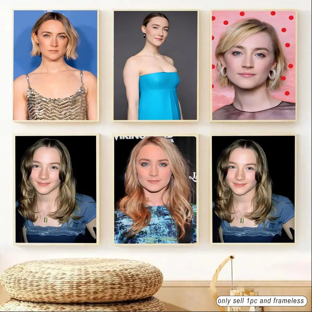 Singer S-Saoirse Ronan Poster Sticky Poster Home Office Wall Bedroom Living Room Kitchen Decoration Painting