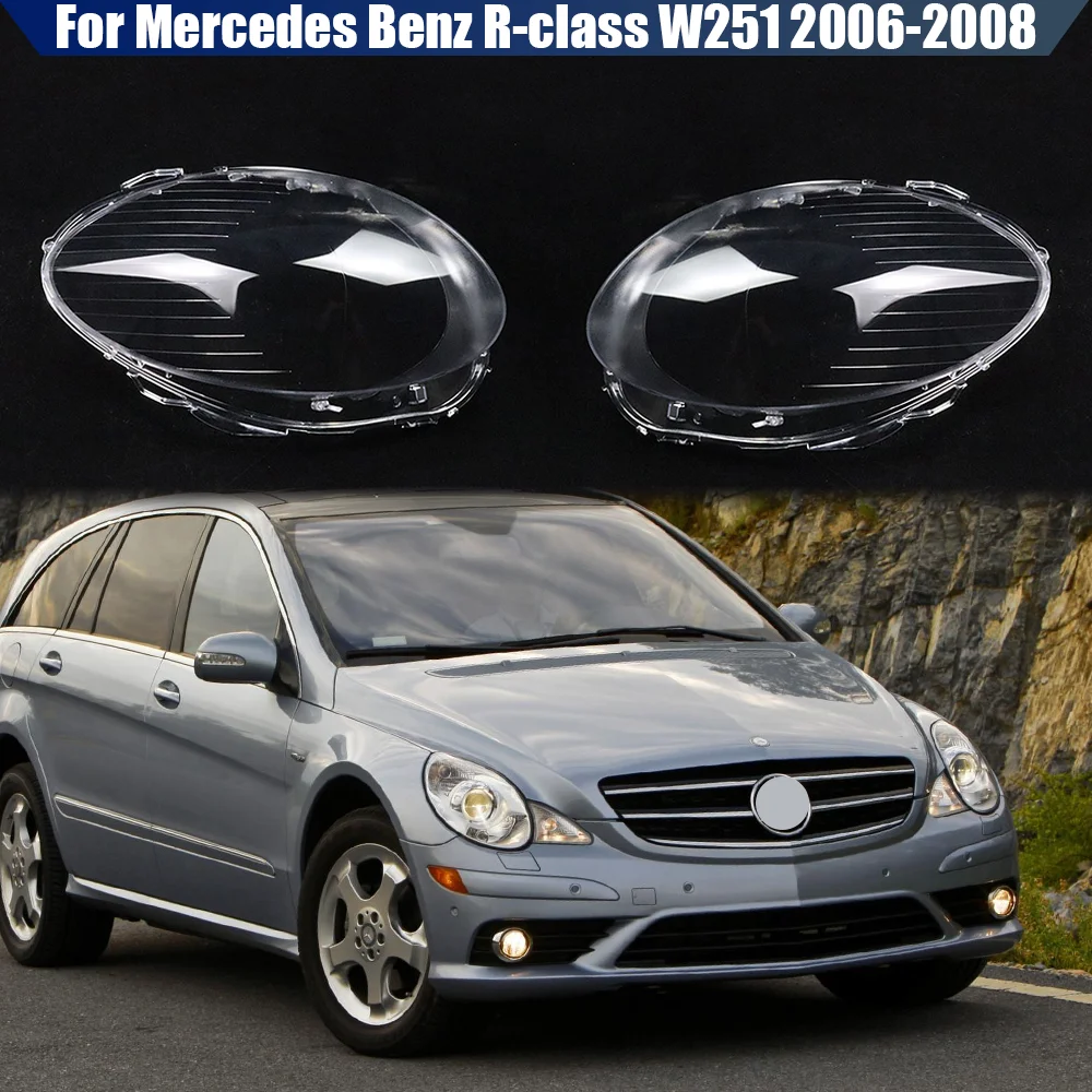 

Headlight Cover Transparent Mask Lens Lampshade Headlamp Shell Plexiglass For Mercedes-Benz W251 R350 R500 2006 2007 2008