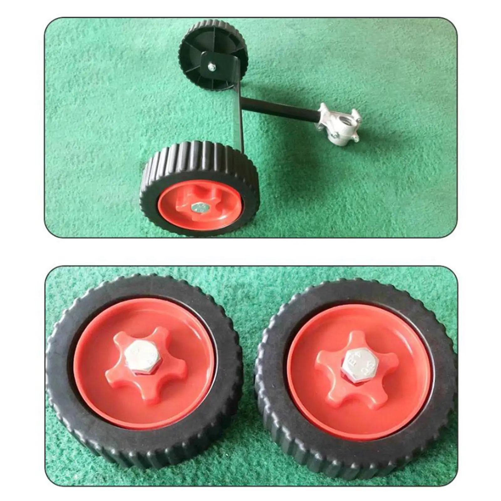 Lawn Mower Support Wheel Grass Trimmer Adjustable Support Wheels Attachment Garden Lawn Mower Cutter Power Tool Support Wheel