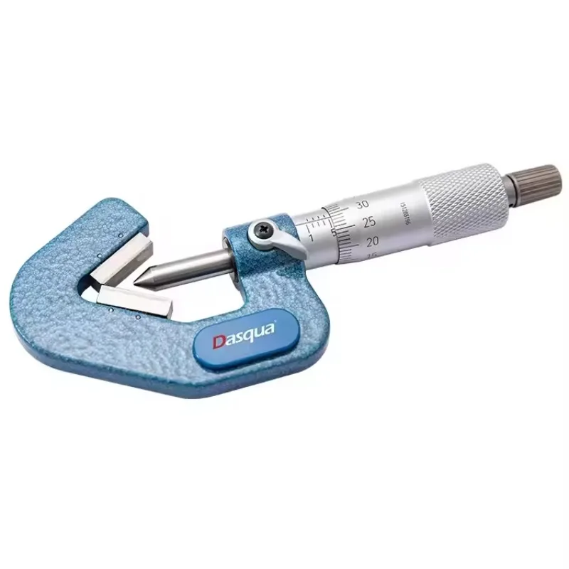 Лидер продаж Dasqua 0,01 мм градуированный конический шпиндель из высокоскоростной стали, механическая V-наковальня, 5-зубый микрометр