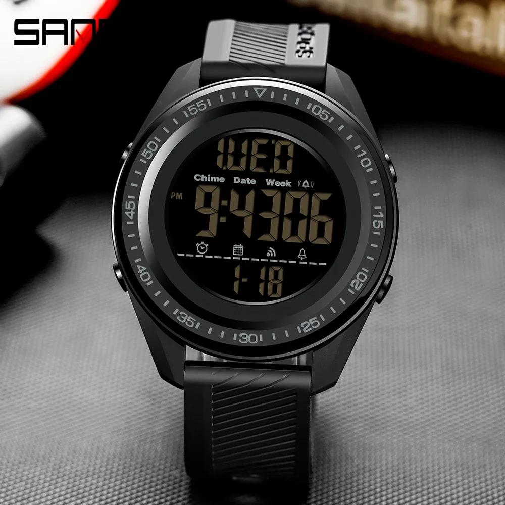 

Sanda New 6013 Electronic Form Movement Fashion Trend Student Night Light Multi functional Waterproof Men's Watches