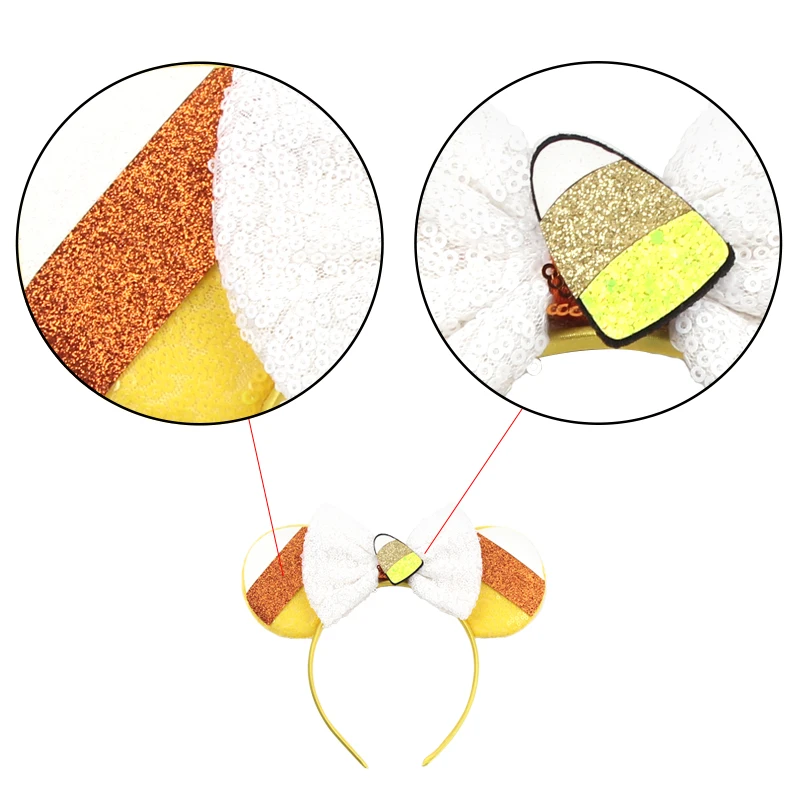 جديد ديزني تصاميم Baymax آذان عقال شخصية ميكي ماوس كبير الترتر القوس هيرباند مهرجان الحفلات تأثيري إكسسوارات الشعر