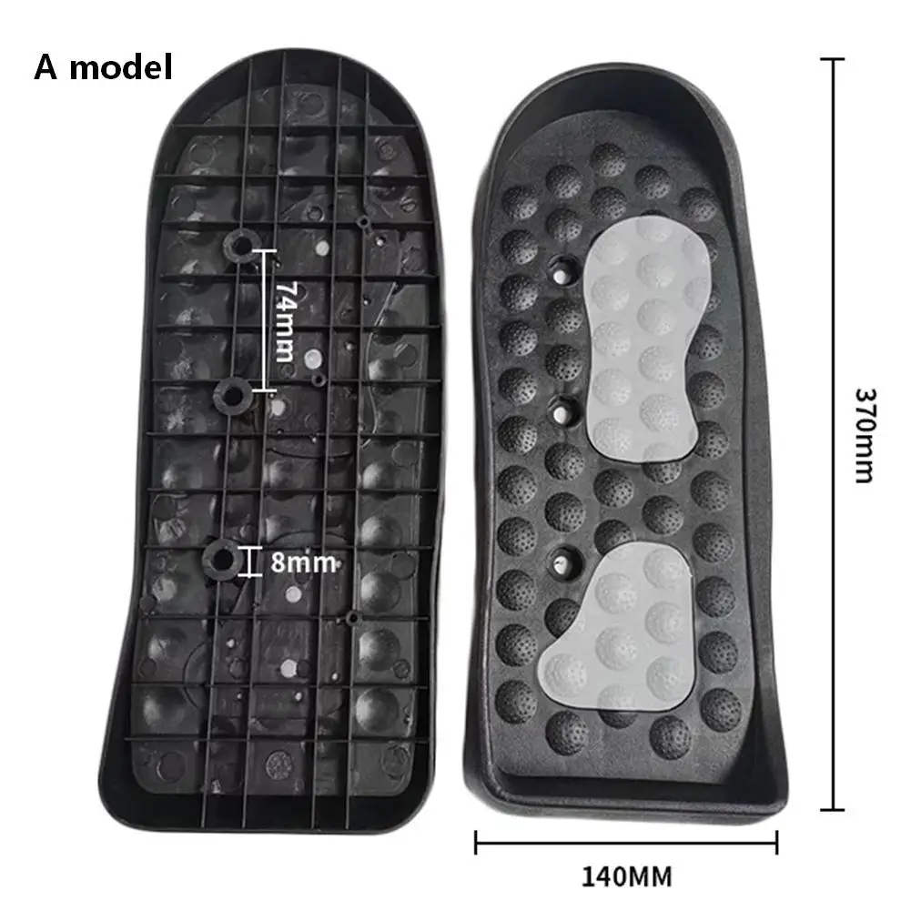 Fitness Machine Parts for elliptical Pedals Home Gym Replacement 3-hole Design Inner Diameter 8mm For 30*60mm Square Tube