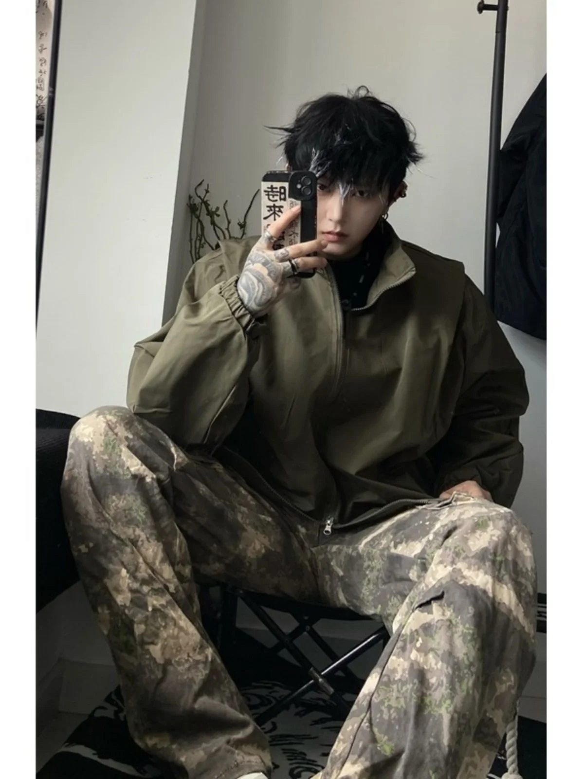 

Американская спортивная военная куртка для мужчин: высококачественная, стильная, для весны и осени, с воротником-стойкой, рабочая одежда, Cleanfit Ba...