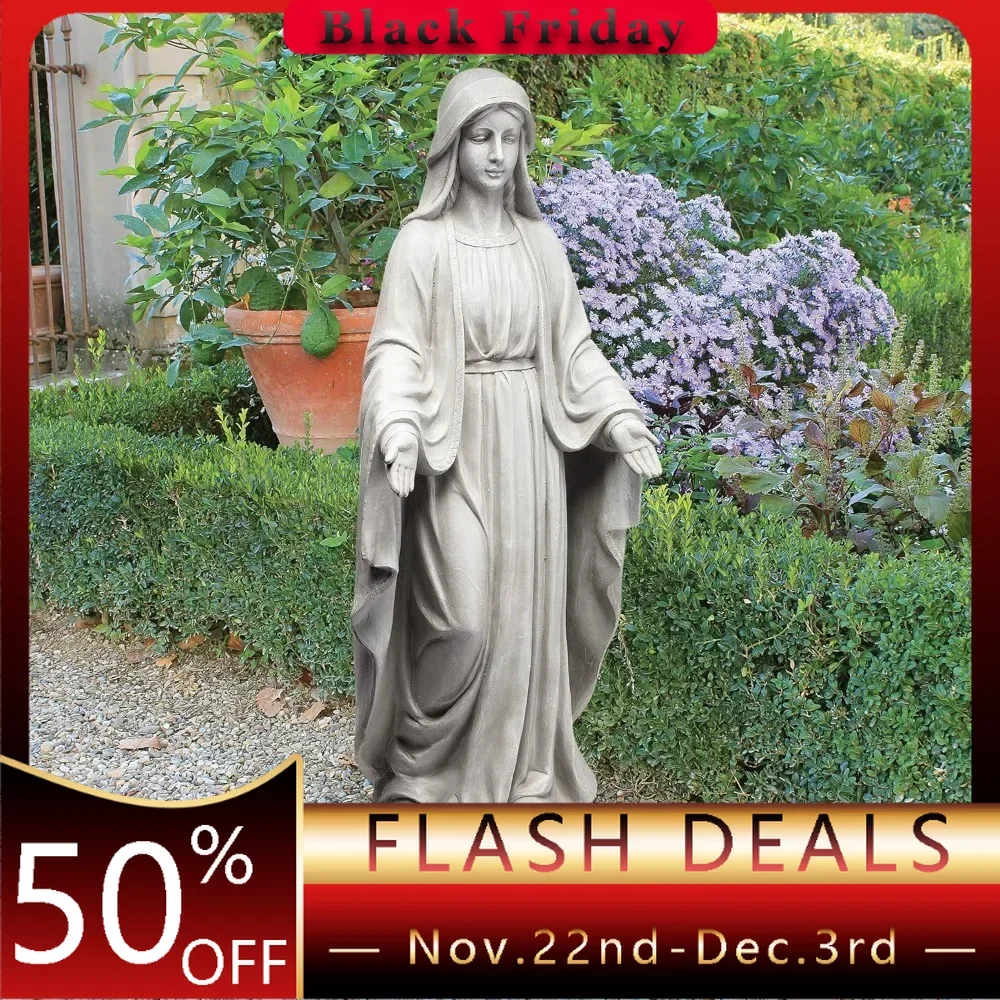 Madonna of Notre Dame Garden Statue: Grand House Decor Accessories for Home Decor Room Decorating Items Sculptures/figurines