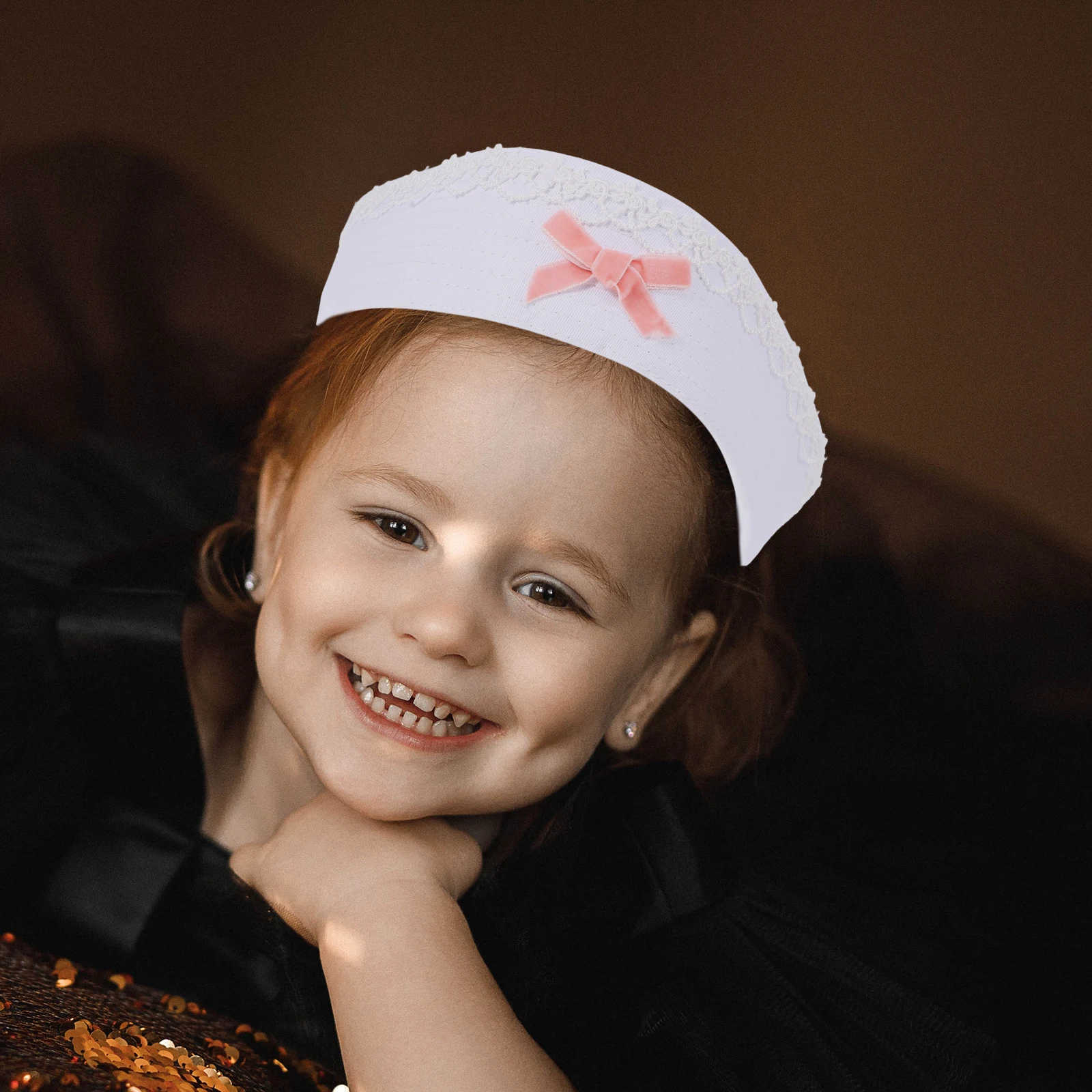 

Cute Lace Bowknot Sailor Cap Elegant Fashionable Comfortable Sailing Accessories Boat Hat for Girls Women Bowknot Sailor Hat