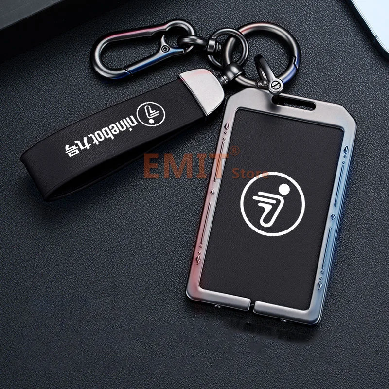 Zinc Alloy Leather NFC Card Key Case for Ninebot E80C M95C M85C N70C F90M Remote Protection Cover Keychain Bag Shell Accessories